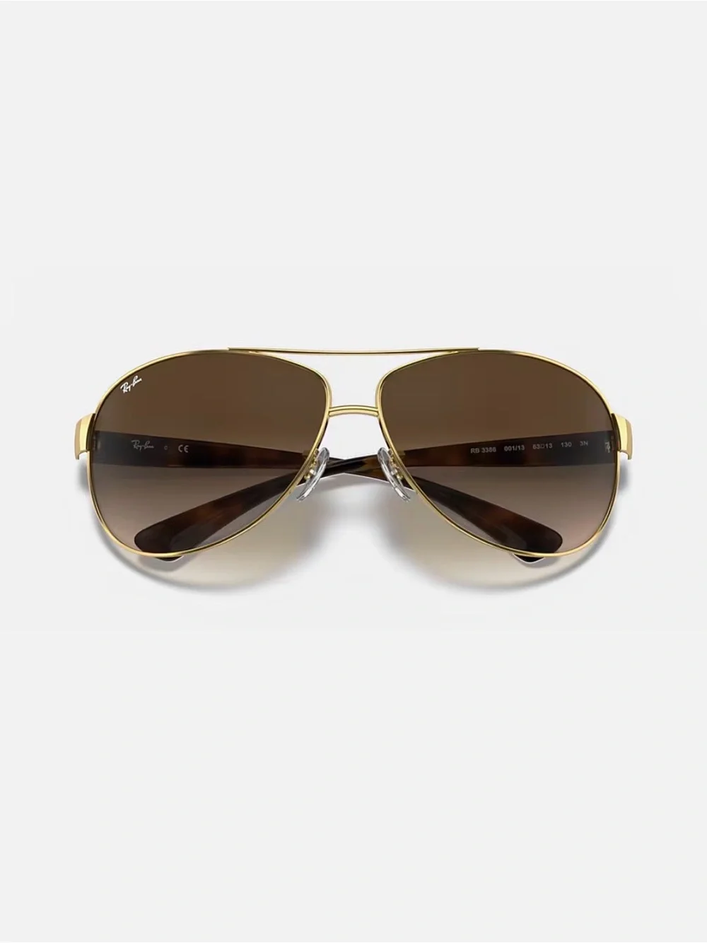 Ray-Ban Women Gold Frame Sunglasses with Brown Gradient Lenses